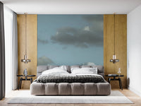 Blue Sky Wall Mural creating a serene focal point in a light-filled Bedroom, GD8868