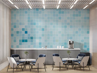 Blue Tiled Wallpaper Mural Tile-1