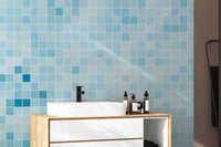 Modern Blue Tiled Wallpaper for Elegant Walls Tile-1