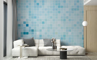Reusable Blue Tiled Wall Mural for Spaces Tile-1