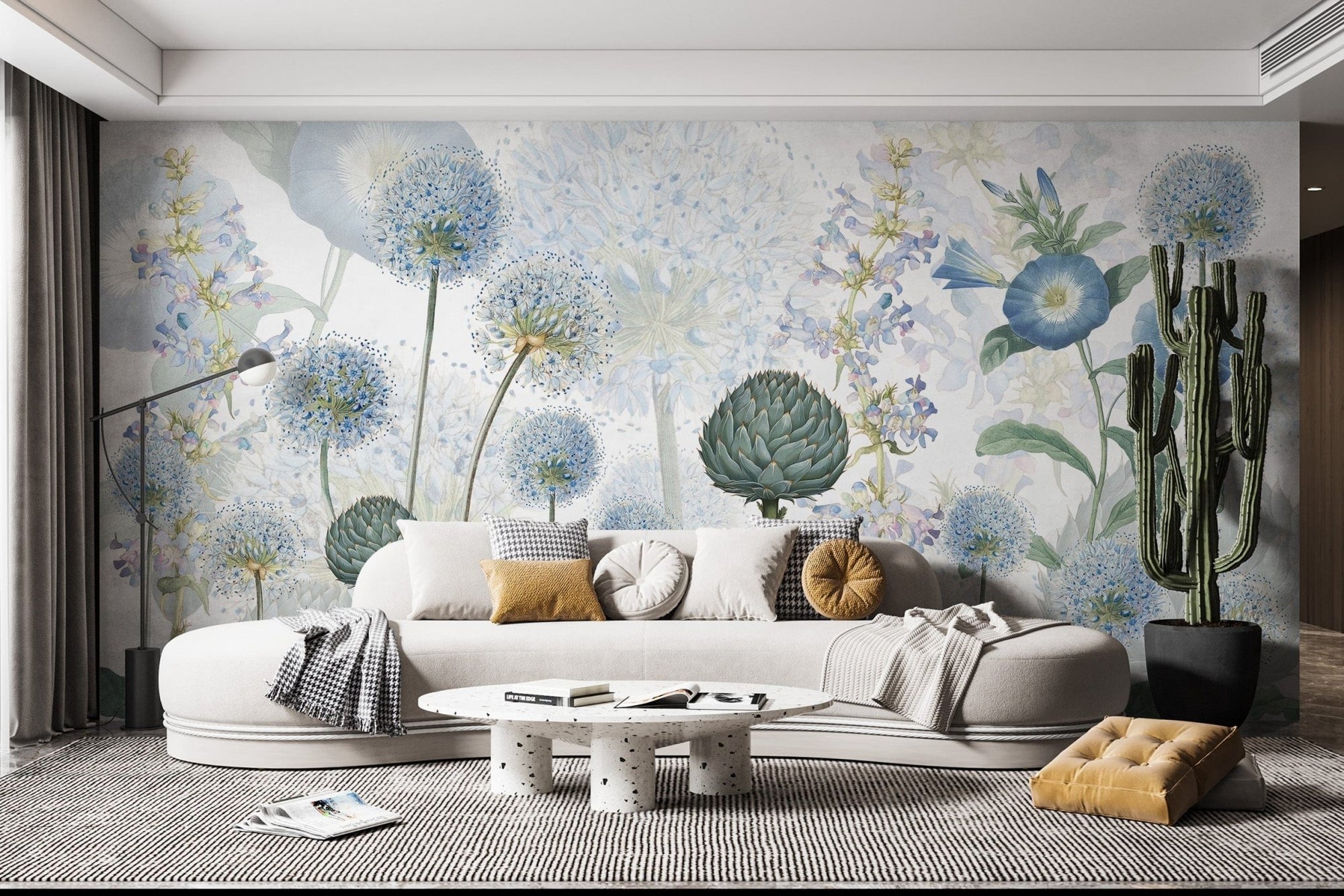 Blue Wild Meadow Wallpaper SRED03