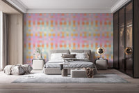 Stylish plaid pattern wallpaper mural for rooms
