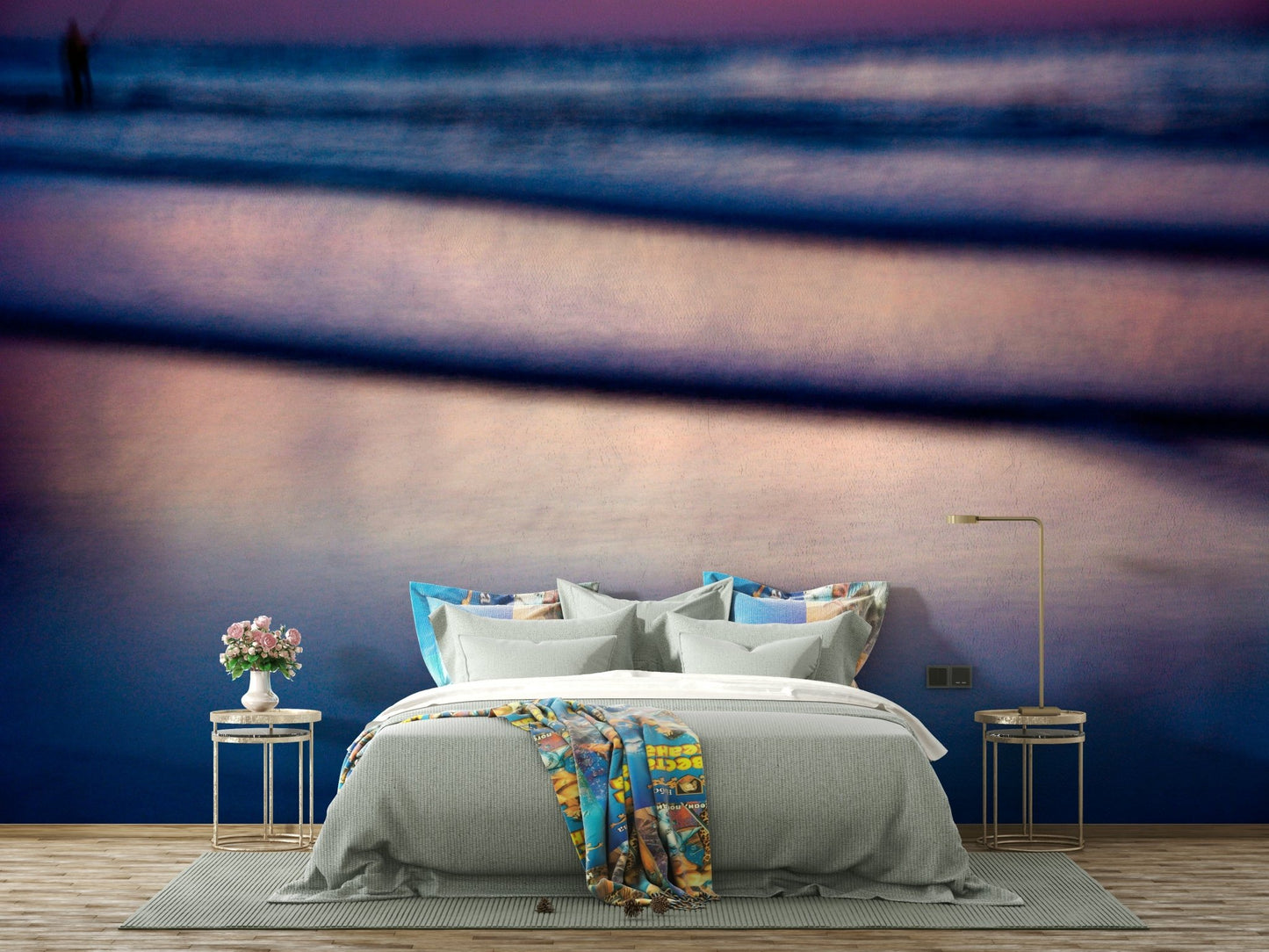 Blurry fisherman Wall Mural