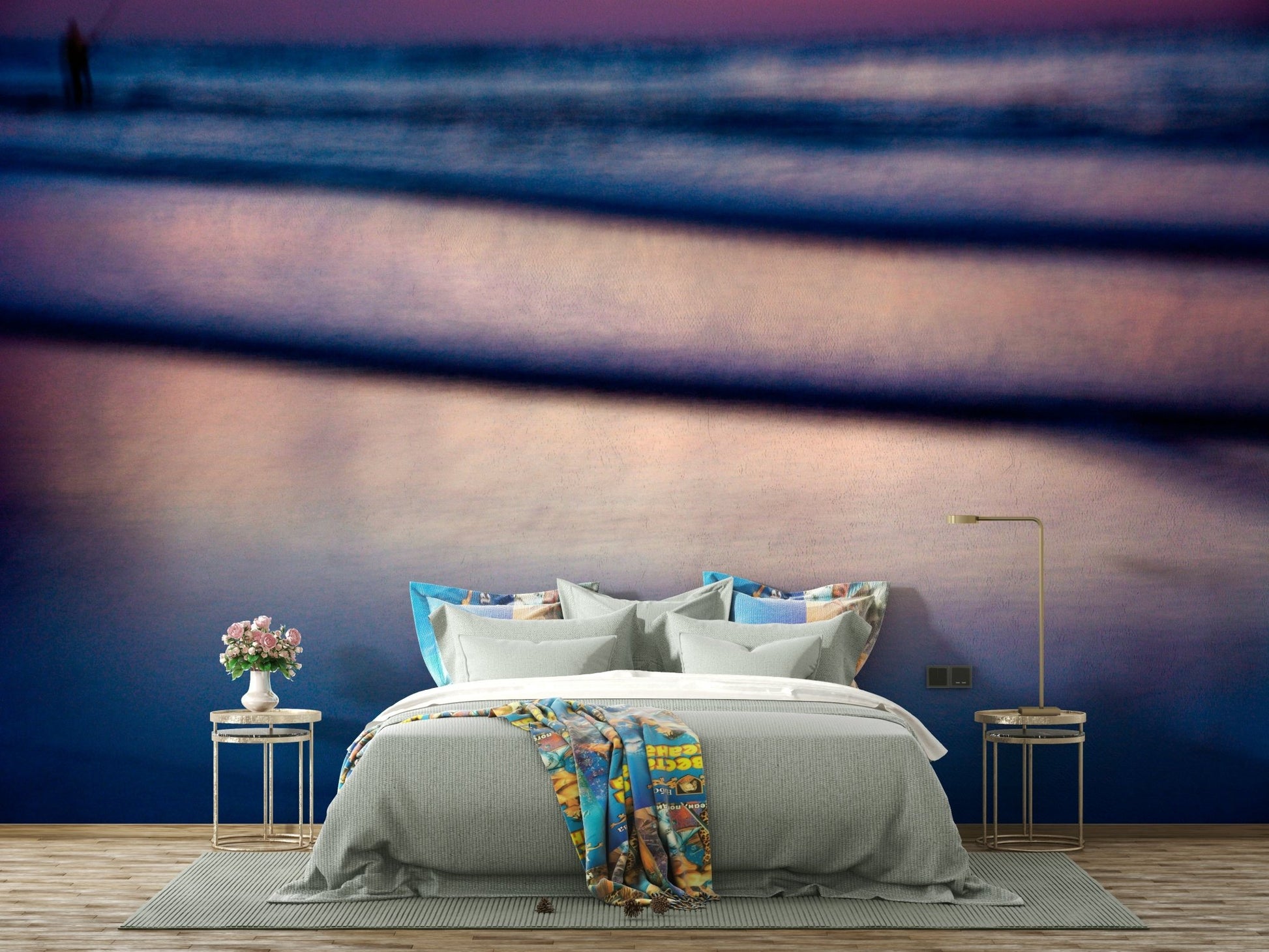Blurry fisherman Wall Mural
