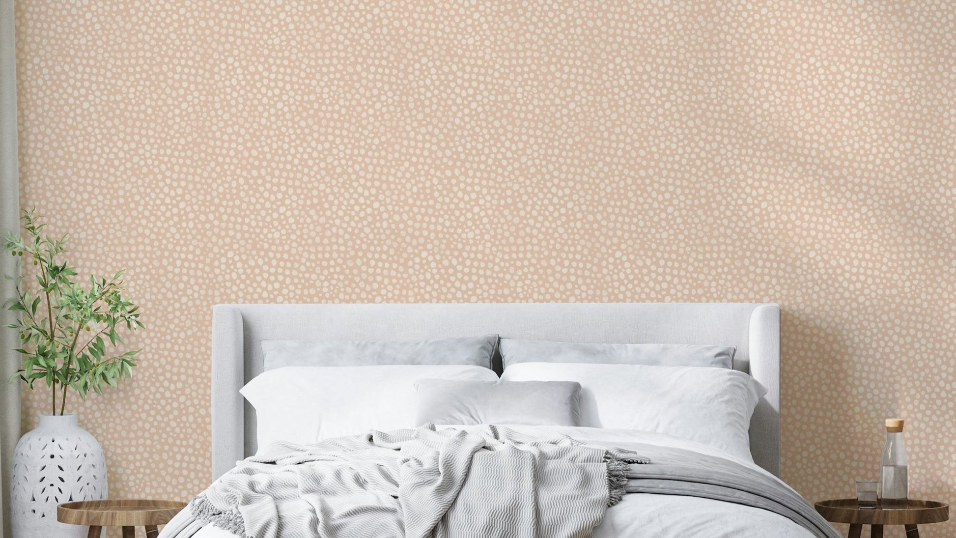 Blush Animal Print Dot Jewel Jungle Wallpaper full view

