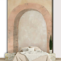 Warm arch shape blush wall design

