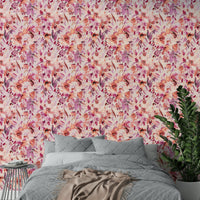 Abstract floral wallpaper mural

