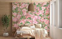Pink begonia themed mural wallpaper
 DTLI04
