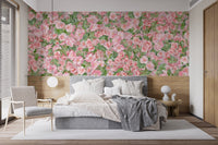 Pink begonia garden wallpaper design DTLI04
