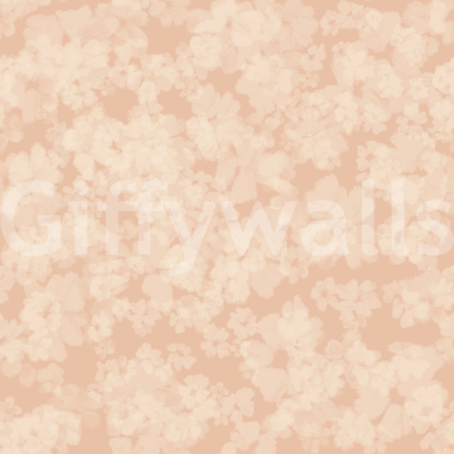 Dusty pink botanical wallpaper, giving a contemporary, fresh appearance.