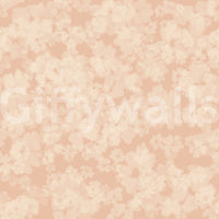 Dusty pink botanical wallpaper, giving a contemporary, fresh appearance.
