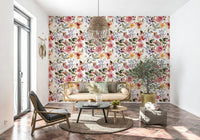 Blush Bloom Echo watercolor floral wallpaper