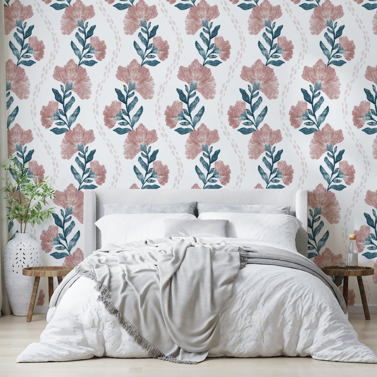 The floral blooms are a central focus of the image.

