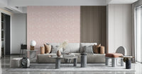 Soft floral Blush blooming spring calming flowers Wallpaper pattern.