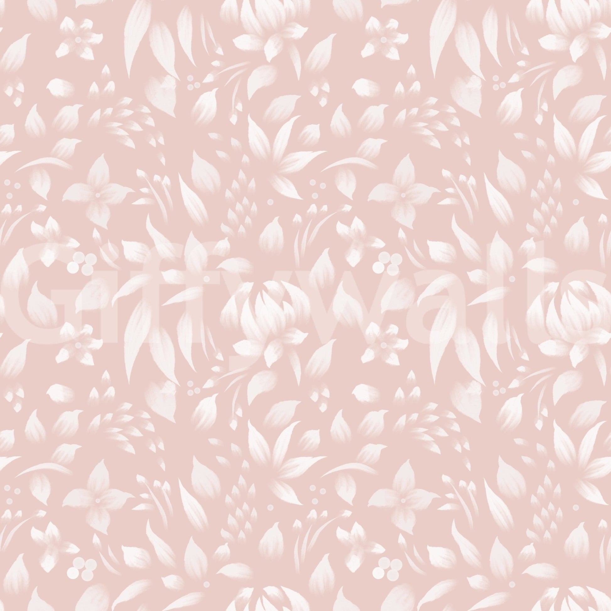 Charming repeating Blush blooming spring calming flowers Wallpaper backdrop.