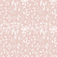 Charming repeating Blush blooming spring calming flowers Wallpaper backdrop.