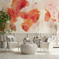A classic soft floral wallpaper for walls.

