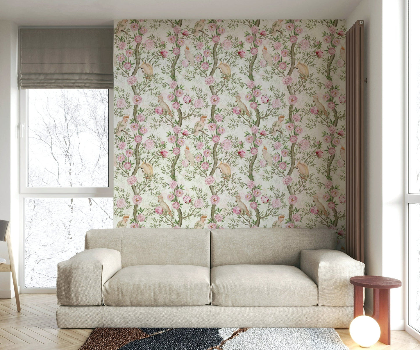 Blush blossom wallpaper for peaceful spaces

