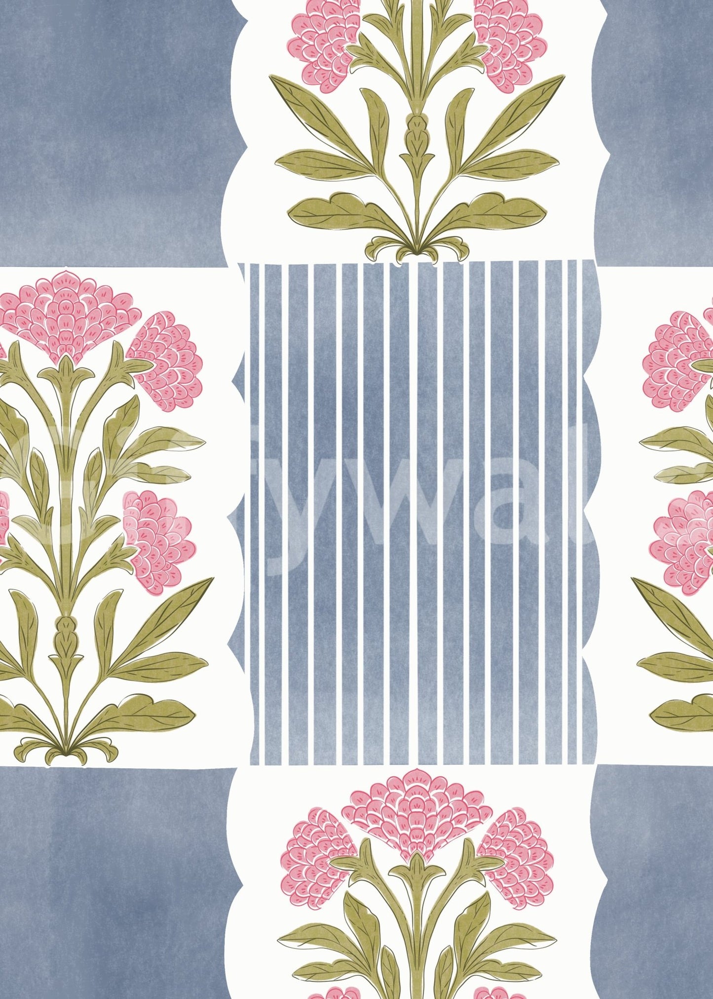 Easy-to-apply striped wallpaper

