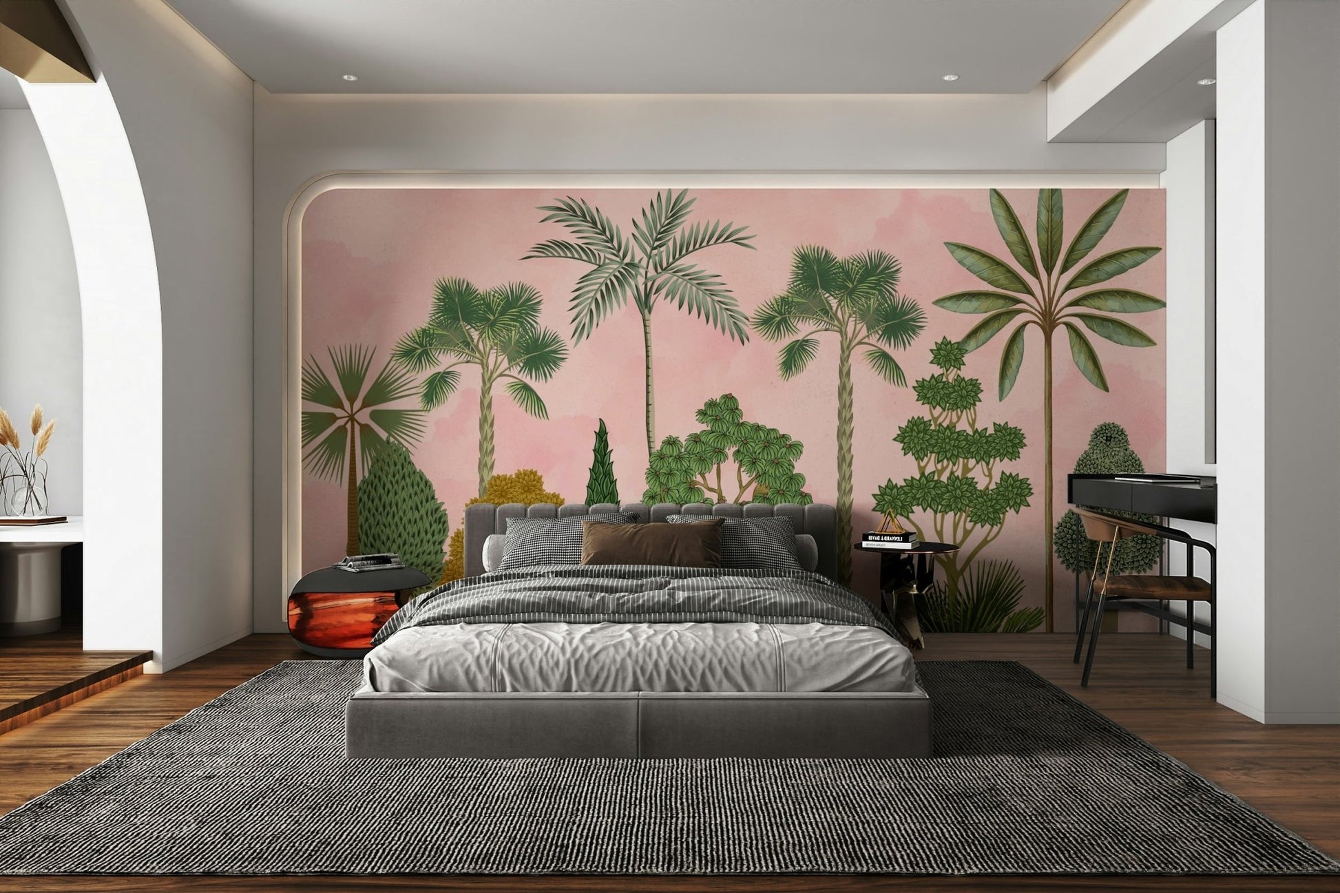 The mural would be a focal point in a bedroom or nursery.
