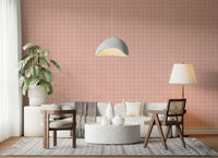 Chic blush pink grid pattern on a light base.