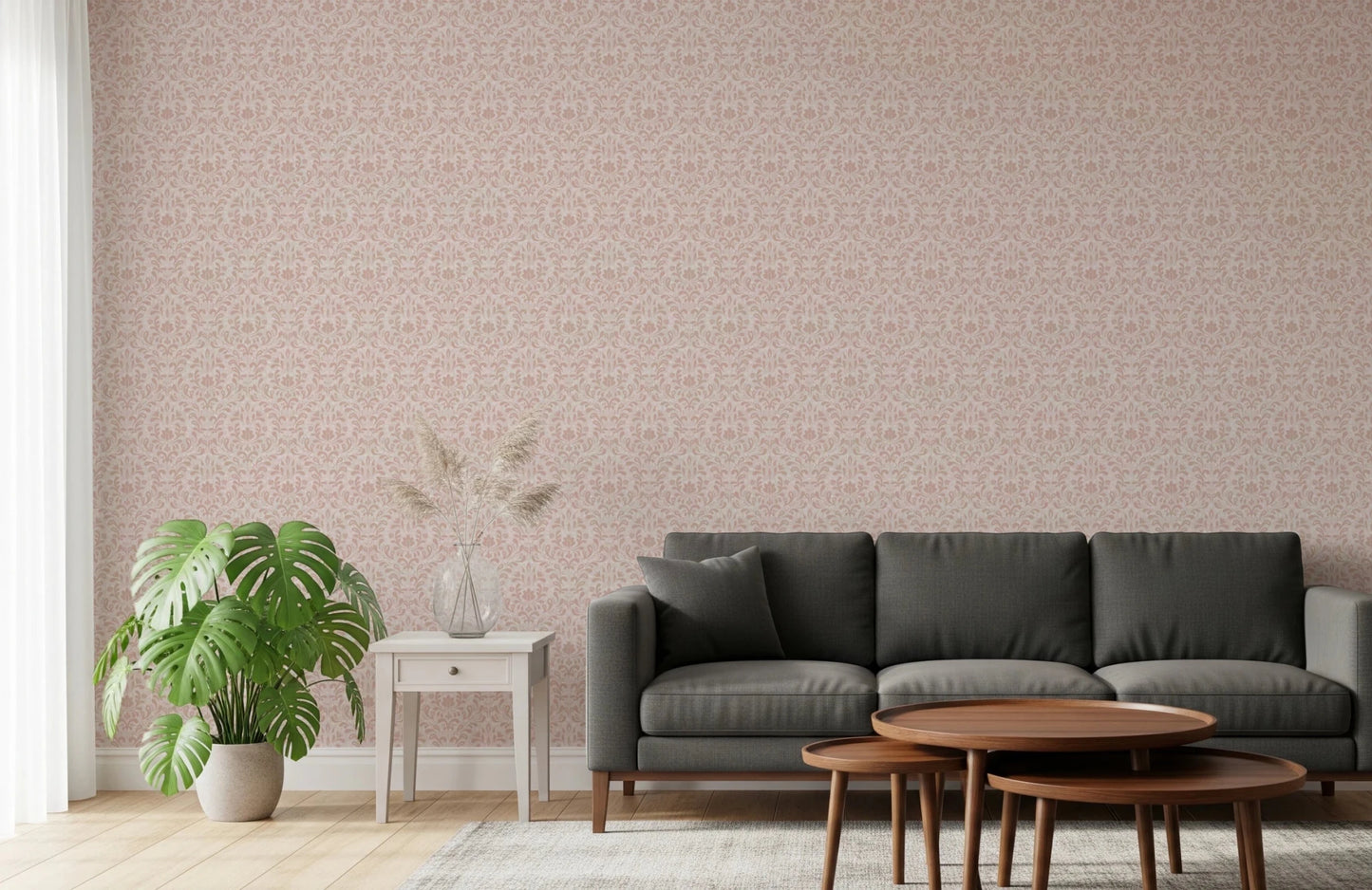Elegant floral wall mural for a master bedroom suite