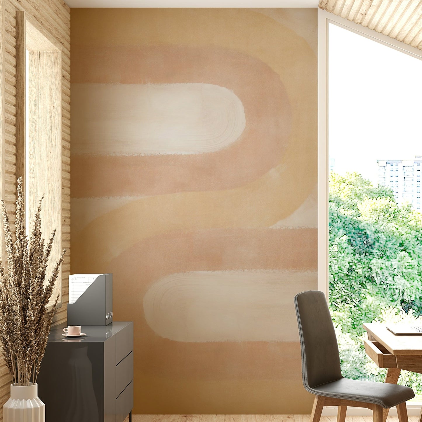 Blush tone modern geometric pattern

