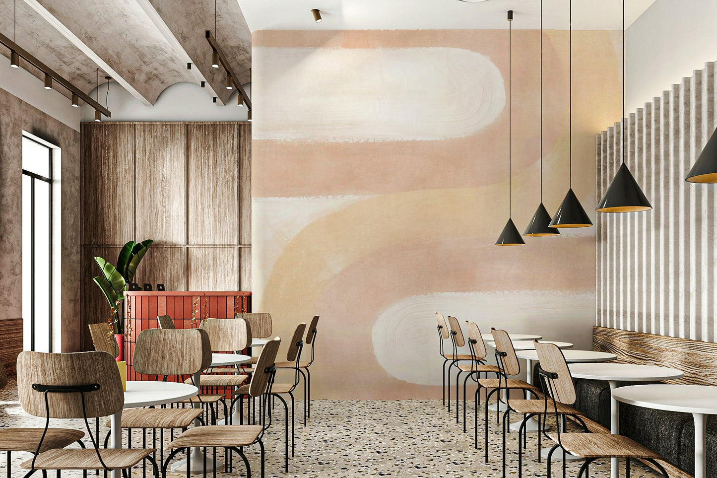 Horizon-inspired arch wallpaper art

