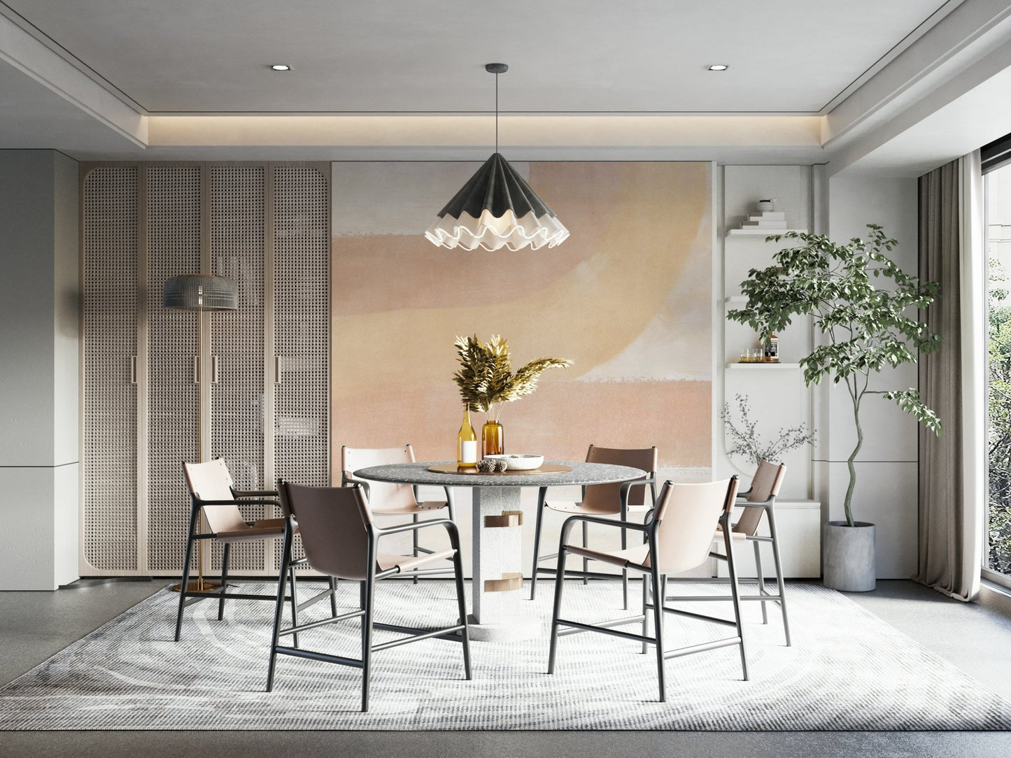 Horizon-inspired arch wallpaper art

