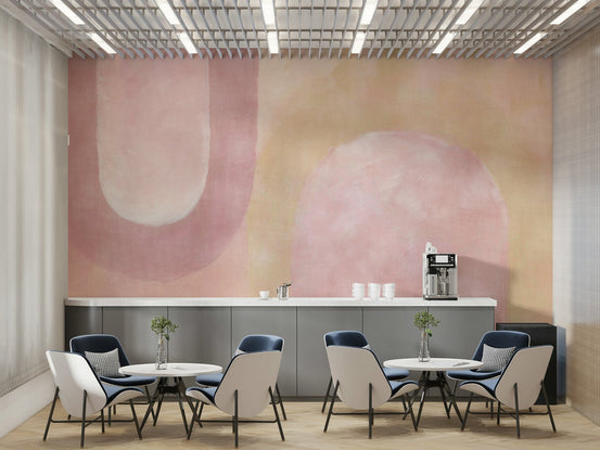 Soft blush tones abstract wallpaper GD258


