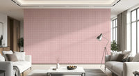 Soft pink linen grid pattern on a plain background.