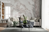Soft gold veining in the Blush Marble Elegance mural.