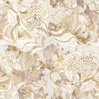 Calm surface created by Blush Neutral Peony wallpaper and floral shapes