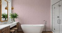 bathroom by the gentle pebble bloom wallpaper in calm pink tones⁠GD9503