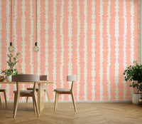 Peel-and-stick Blush Pebble Rows wallpaper for easy application, GD2275