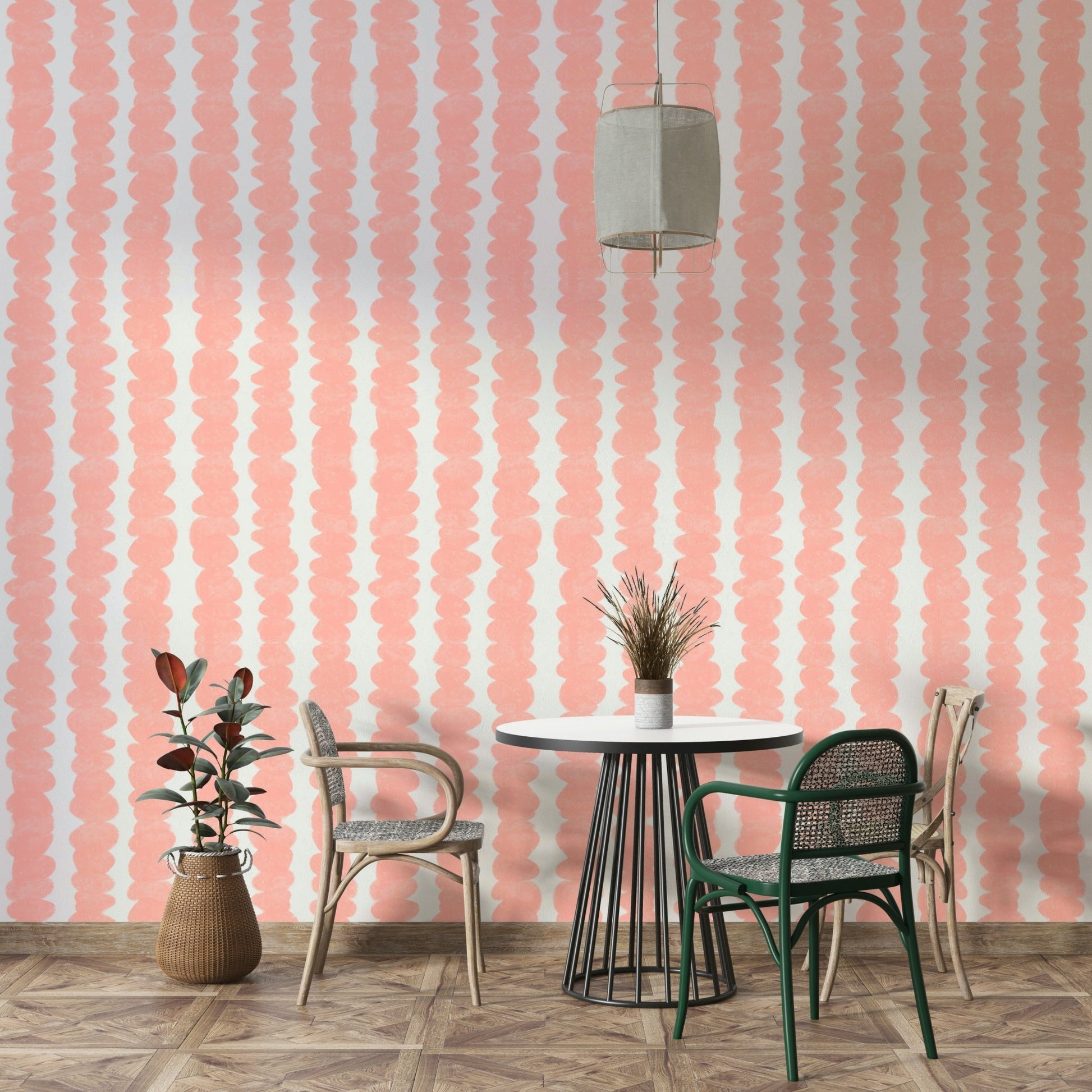 Gentle blush pink wallpaper with pebble design for bedrooms, GD2275