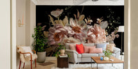 An elegant peony bloom wall mural for dramatic decor.

