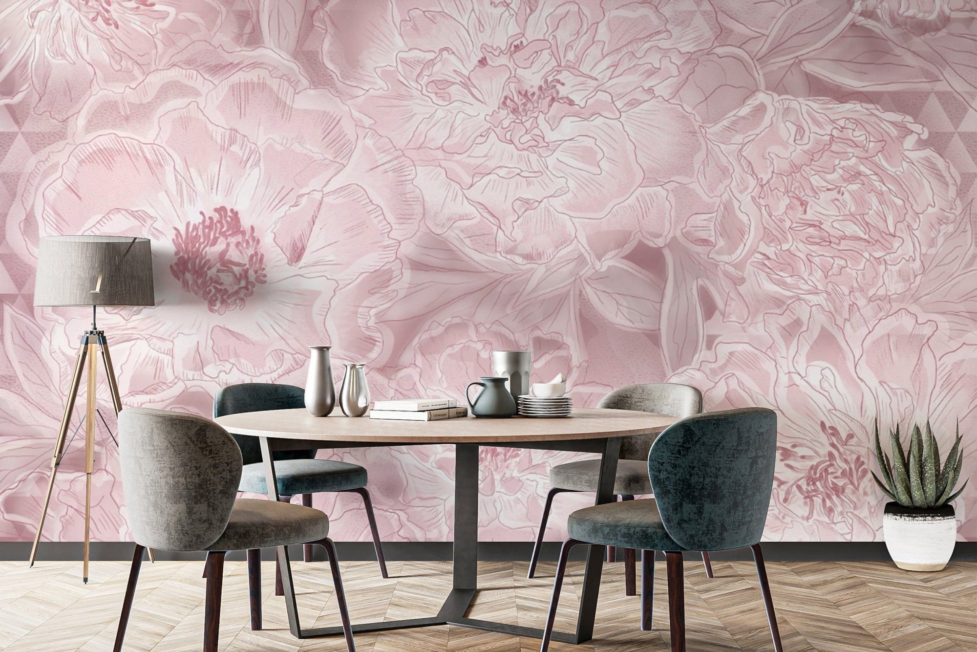 Blush Peony Floral Wallpaper for Walls B674
