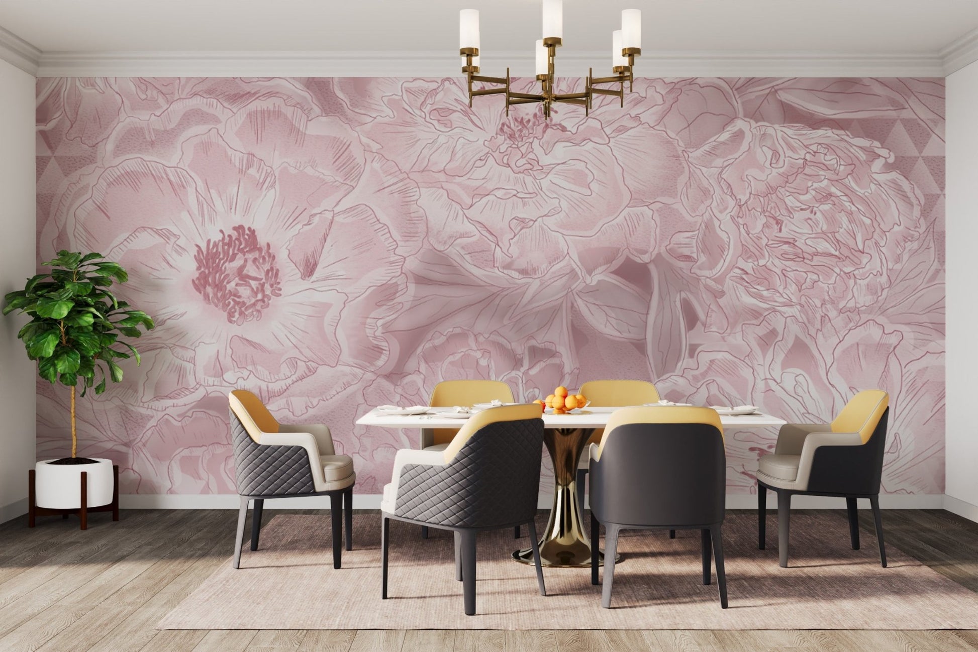 Soft Pink Peony Botanical Wall Decor
