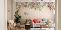 Blush Peony Paradise Mural for wall upgrades