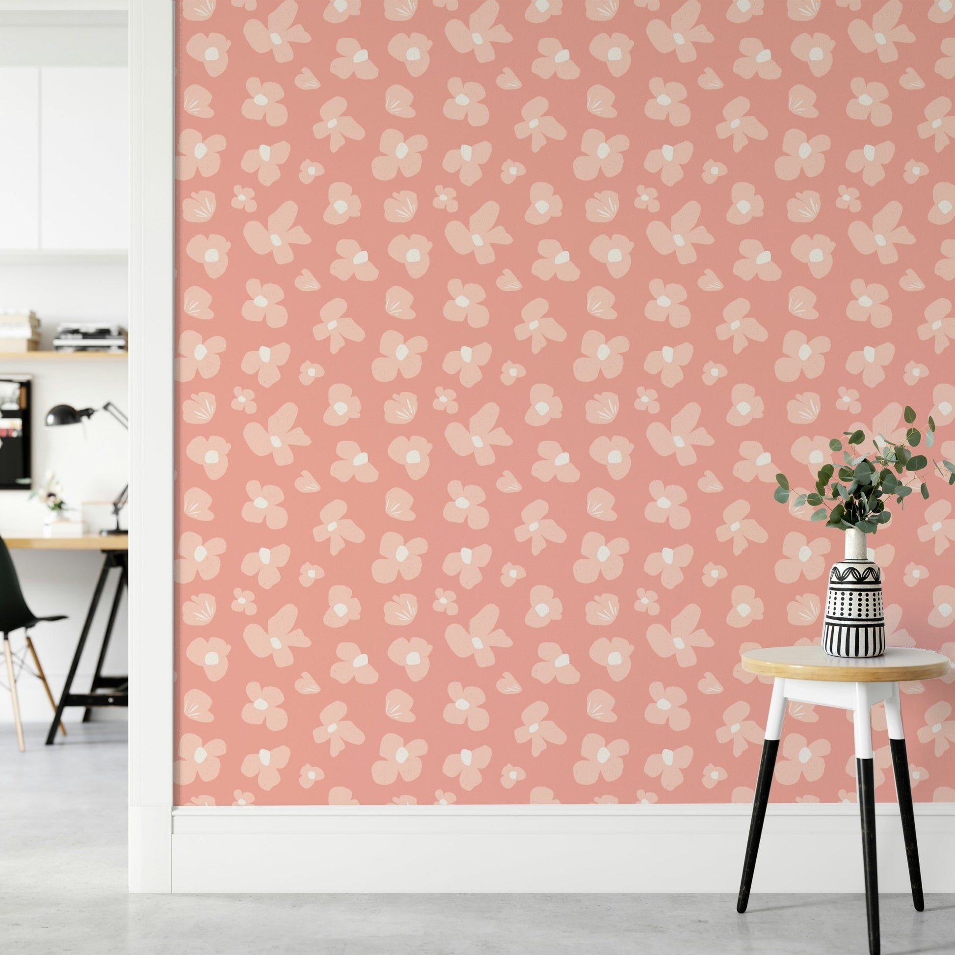 Blush bloom wallpaper for romantic interiors, GD956