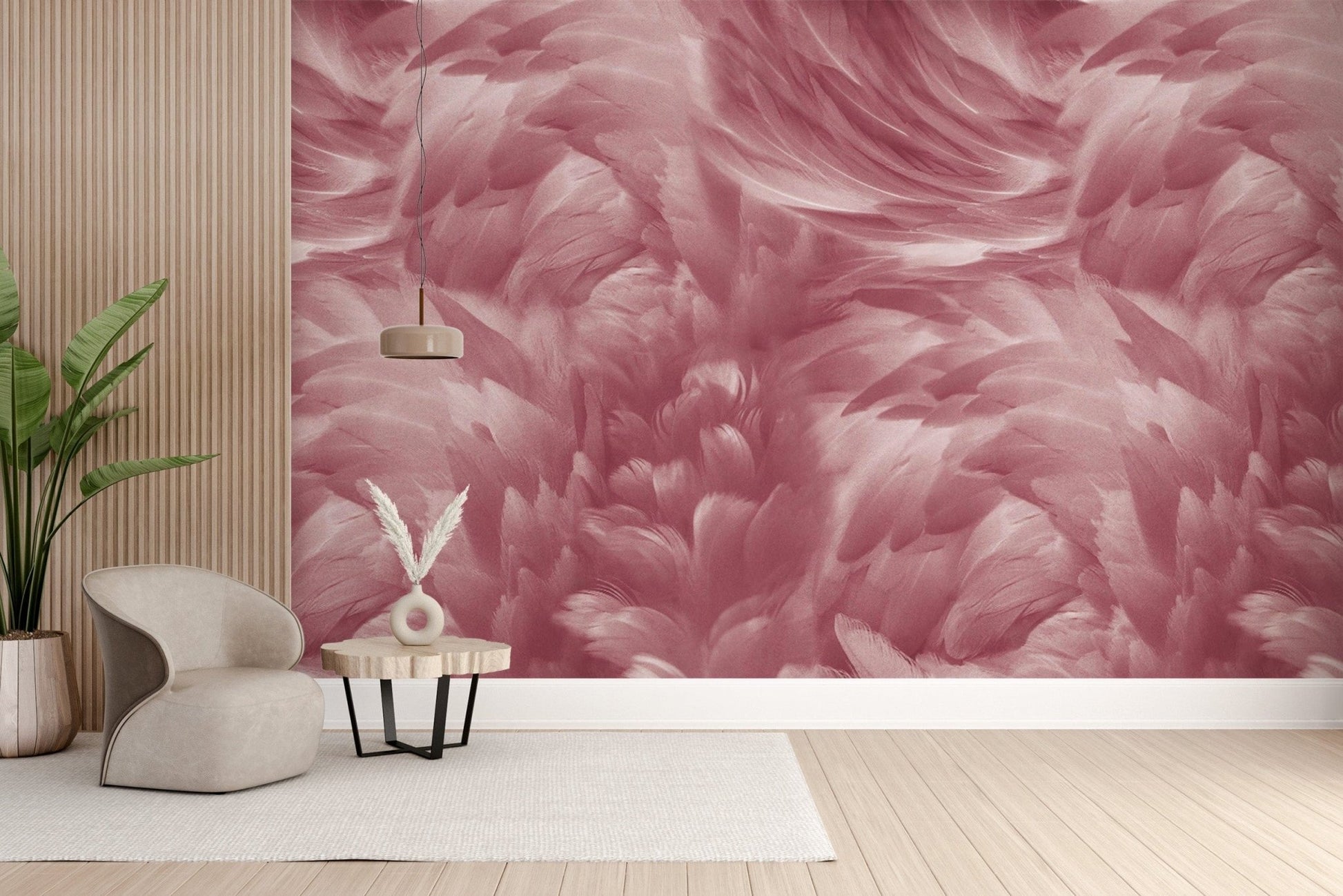 Soft texture feather wallpaper mural
