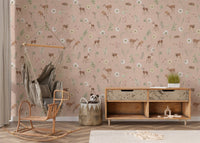 Nature-inspired woodland deer wallpaper
