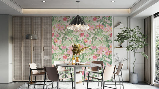 Beautiful blush rose wallpaper for a delicate home style, GD1341