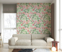Subtle blush rose wallpaper for timeless room design


