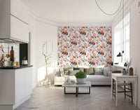 Subtle floral wallpaper for calm spaces

