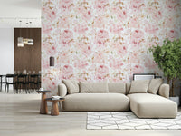 Beautiful Blush Rose wall mural romantic floral scene