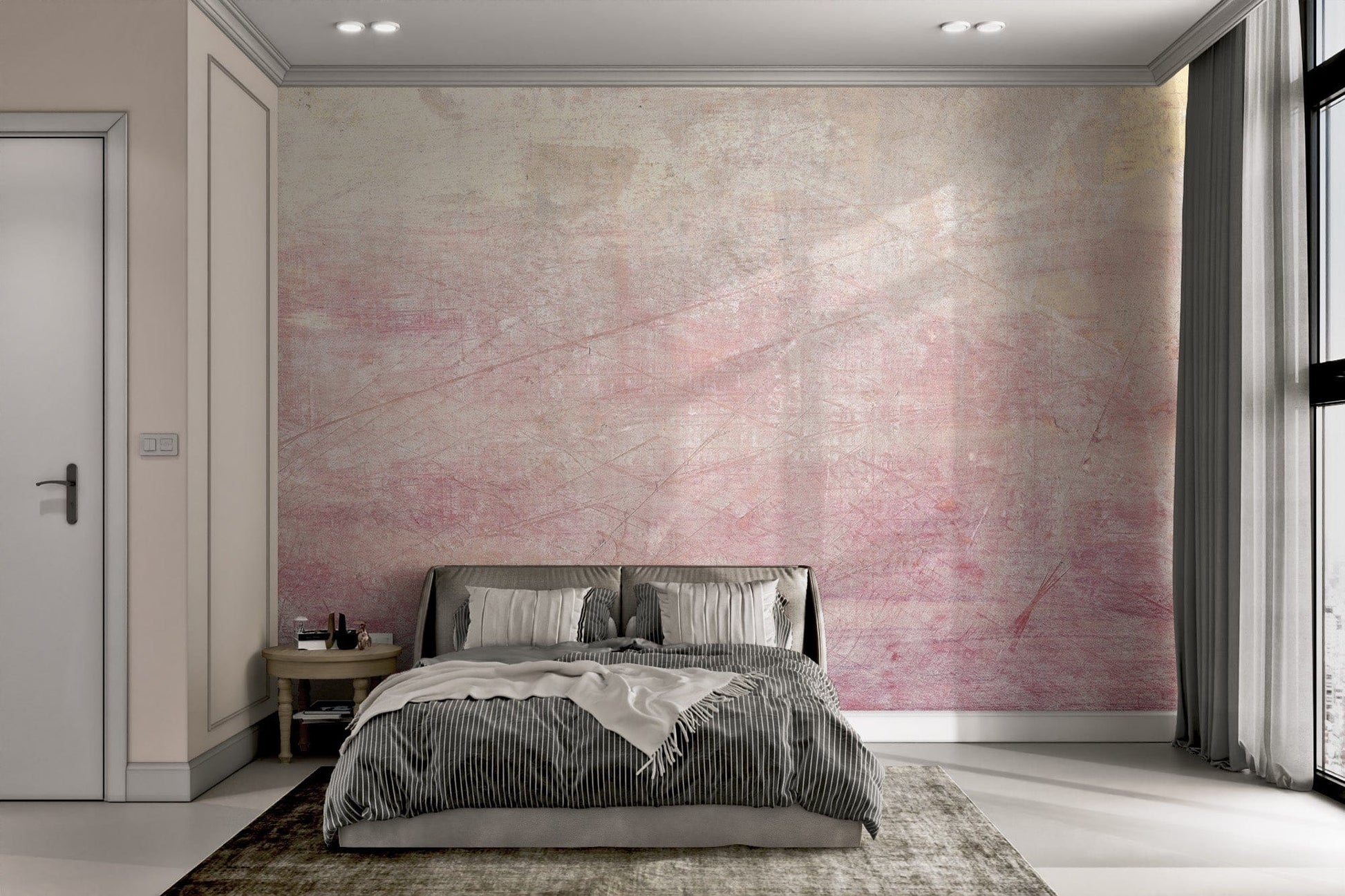 Blush Serenity Textured Wallpaper - Giffywalls, AN01