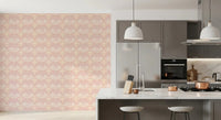 Waves flow seamlessly across this high quality Blush Shell and Wave Pattern Wallpaper.