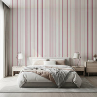 Bedroom interior finished with Blush Stripes Wallpaper and gentle vertical lines, GD8224